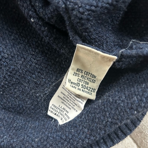 LL Bean Sweater ElKnit Pullover Raglan 504220 - Picture 3 of 4